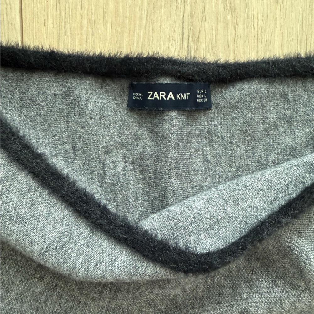 Zara Gray Knit Mini Skirt - Picture 4 of 5